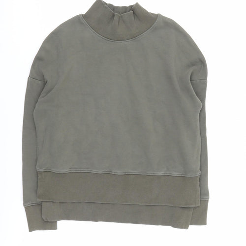 Next Women's Green Pullover Sweatshirt, Size S, Mock Neck