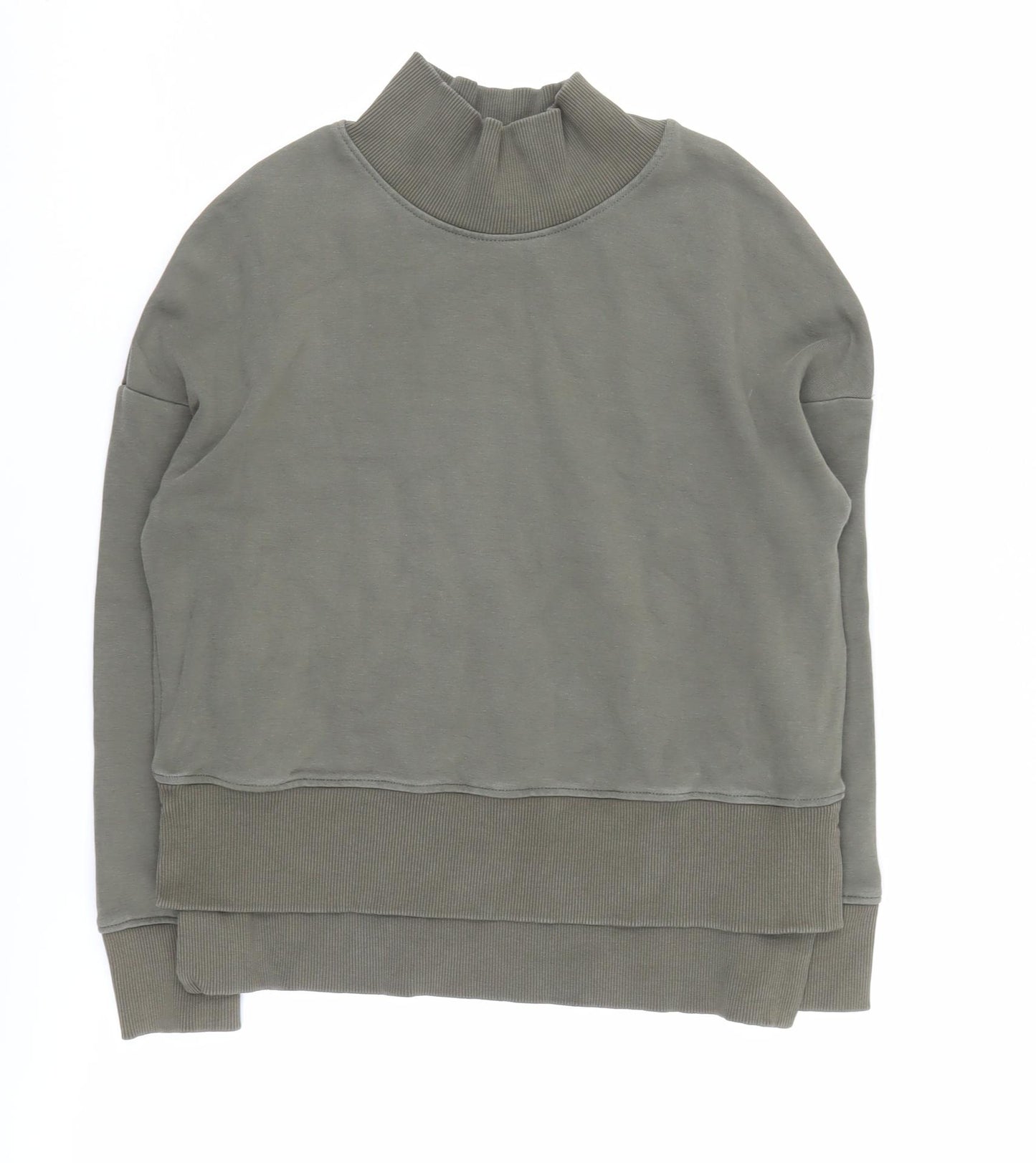 Next Women's Green Pullover Sweatshirt, Size S, Mock Neck