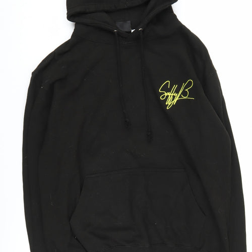 Saffy B Unisex Black Graphic Hoodie, Size L