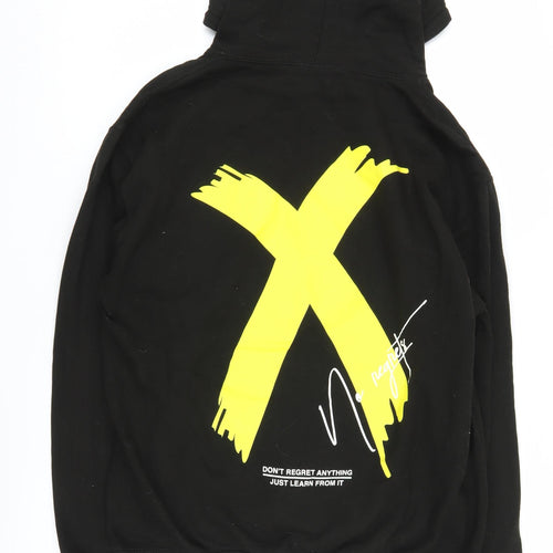 Saffy B Unisex Black Graphic Hoodie, Size L