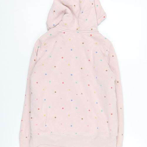 Boden Girls Pink Polka Dot Full Zip Hoodie 11-12 Years