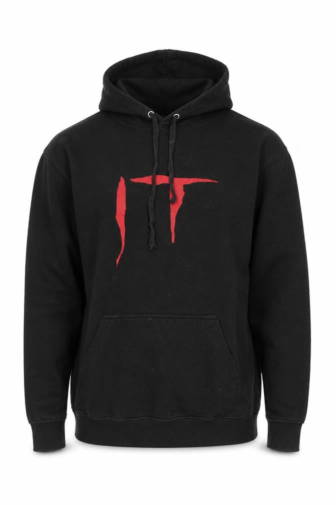 Front view of PRO RTX Men's Black Pullover Hoodie L, Movie Theme