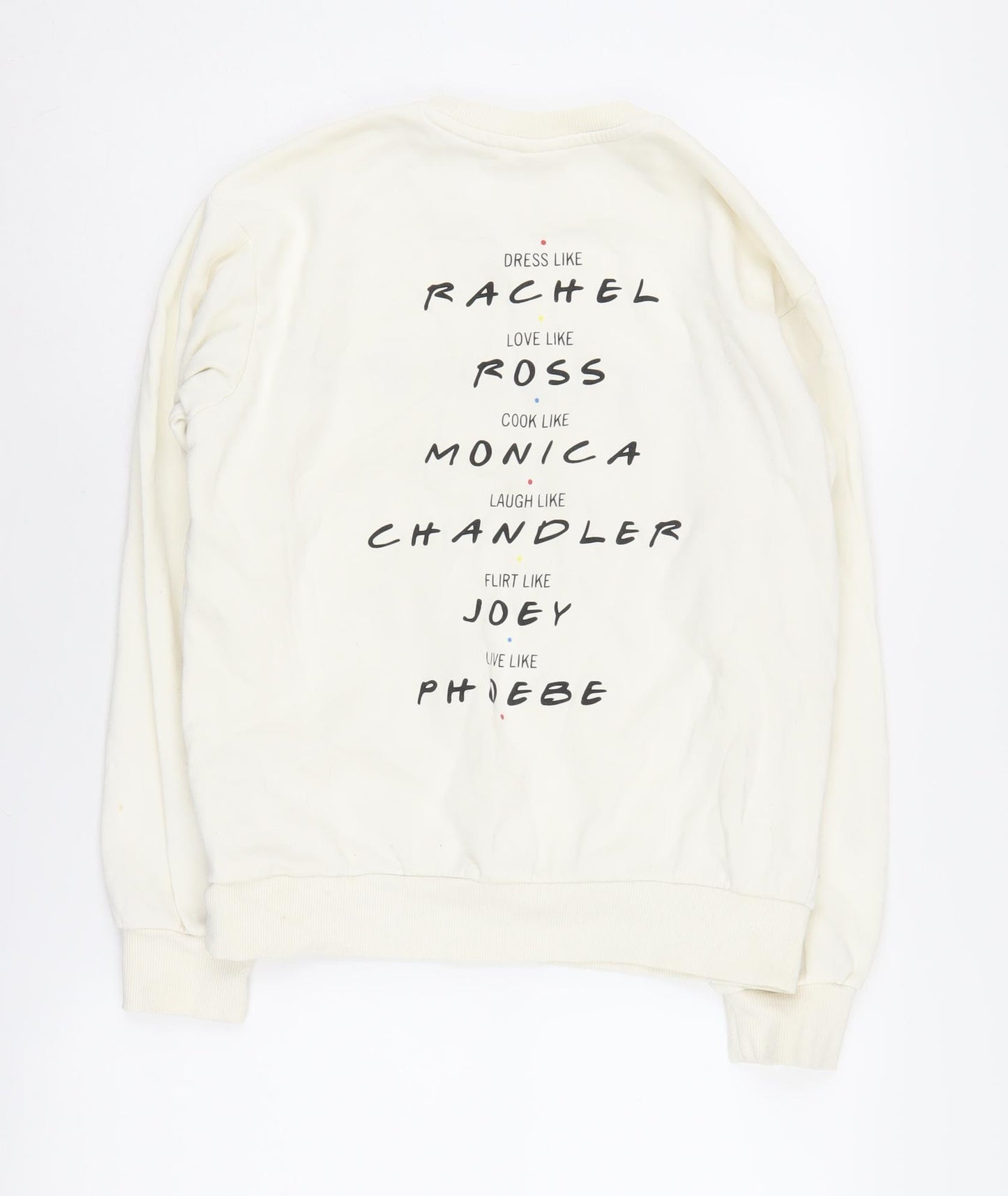 H&M Women's Ivory Friends Pullover Sweatshirt XS