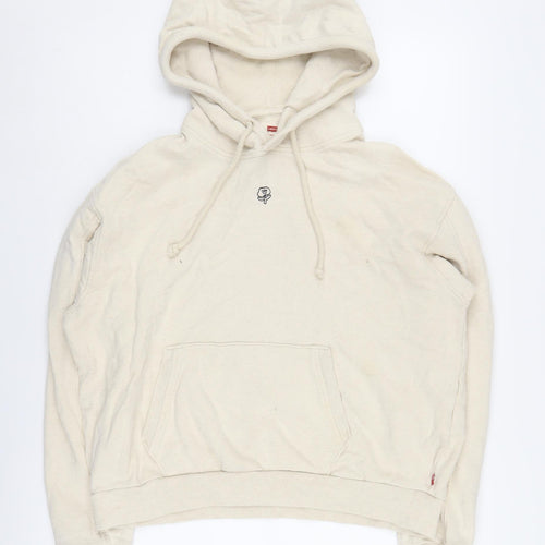 Levi's Women's Beige Pullover Hoodie, Size S, Graphic Print