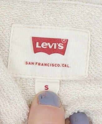 Levi's Women's Beige Pullover Hoodie, Size S, Graphic Print