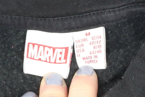 Marvel Unisex Adults Black Pullover Hoodie Size M