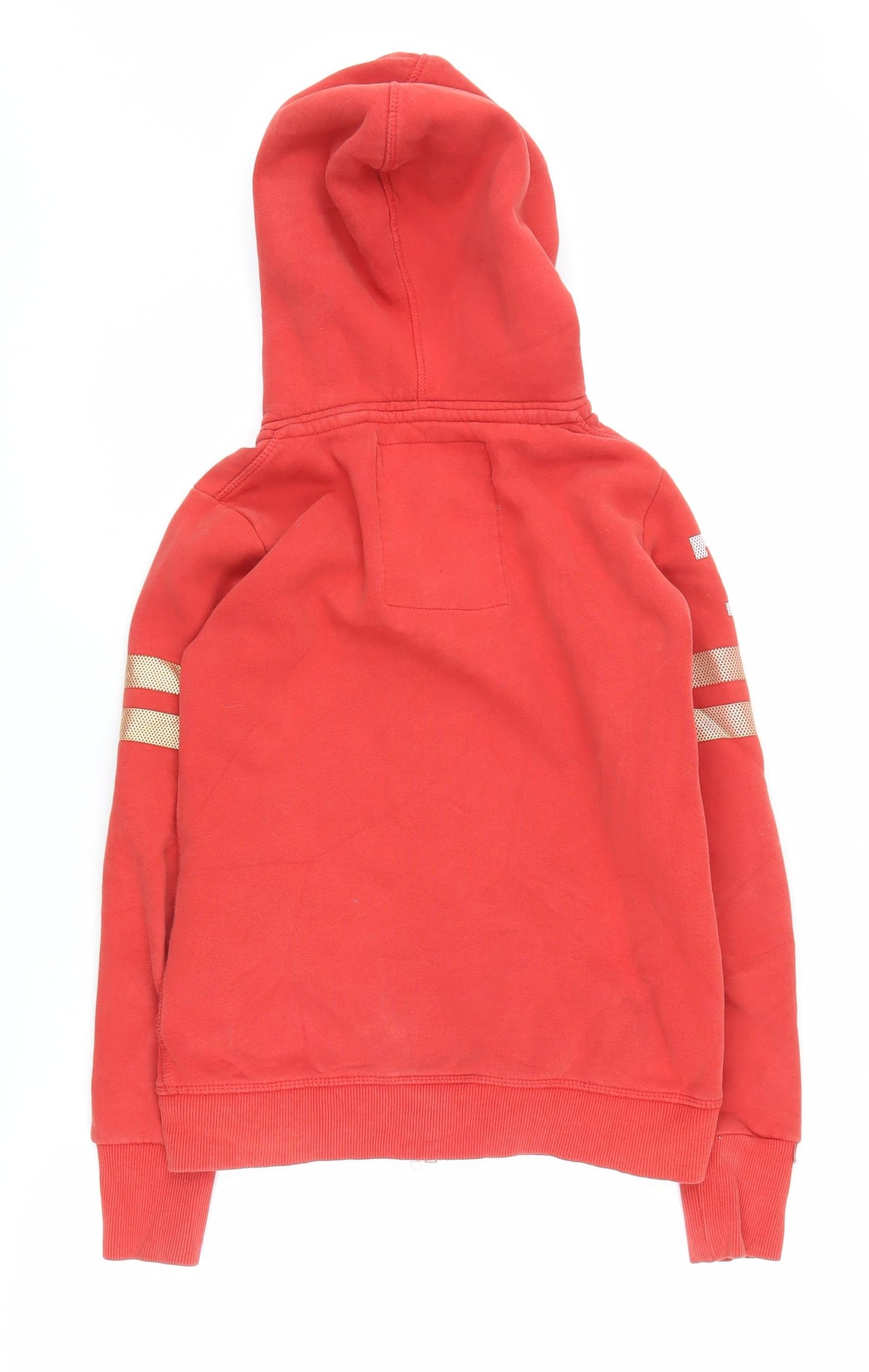 Superdry Women's Red Full Zip Hoodie Size 8
