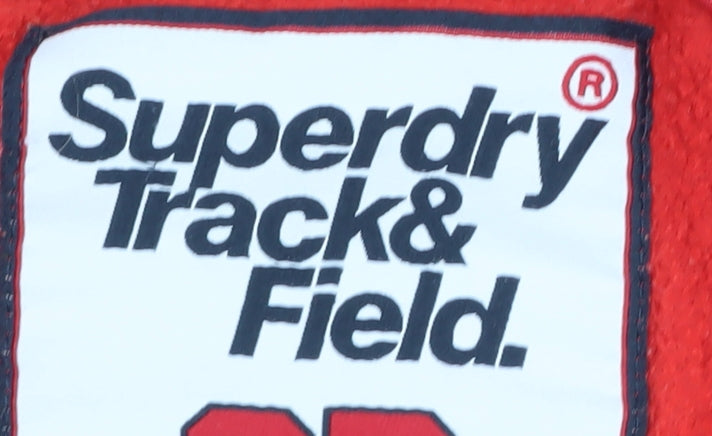 Superdry Women's Red Full Zip Hoodie Size 8
