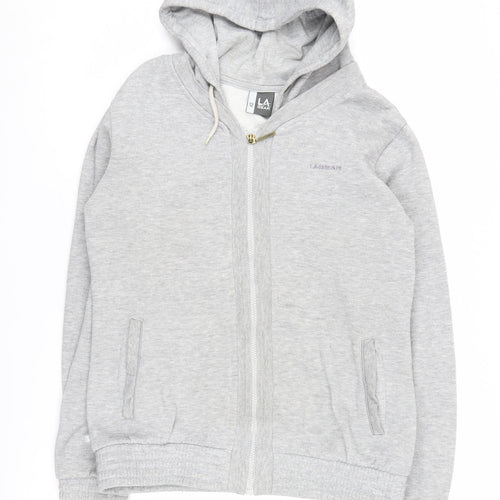 LA Gear Women's Grey Full Zip Hoodie Size 12