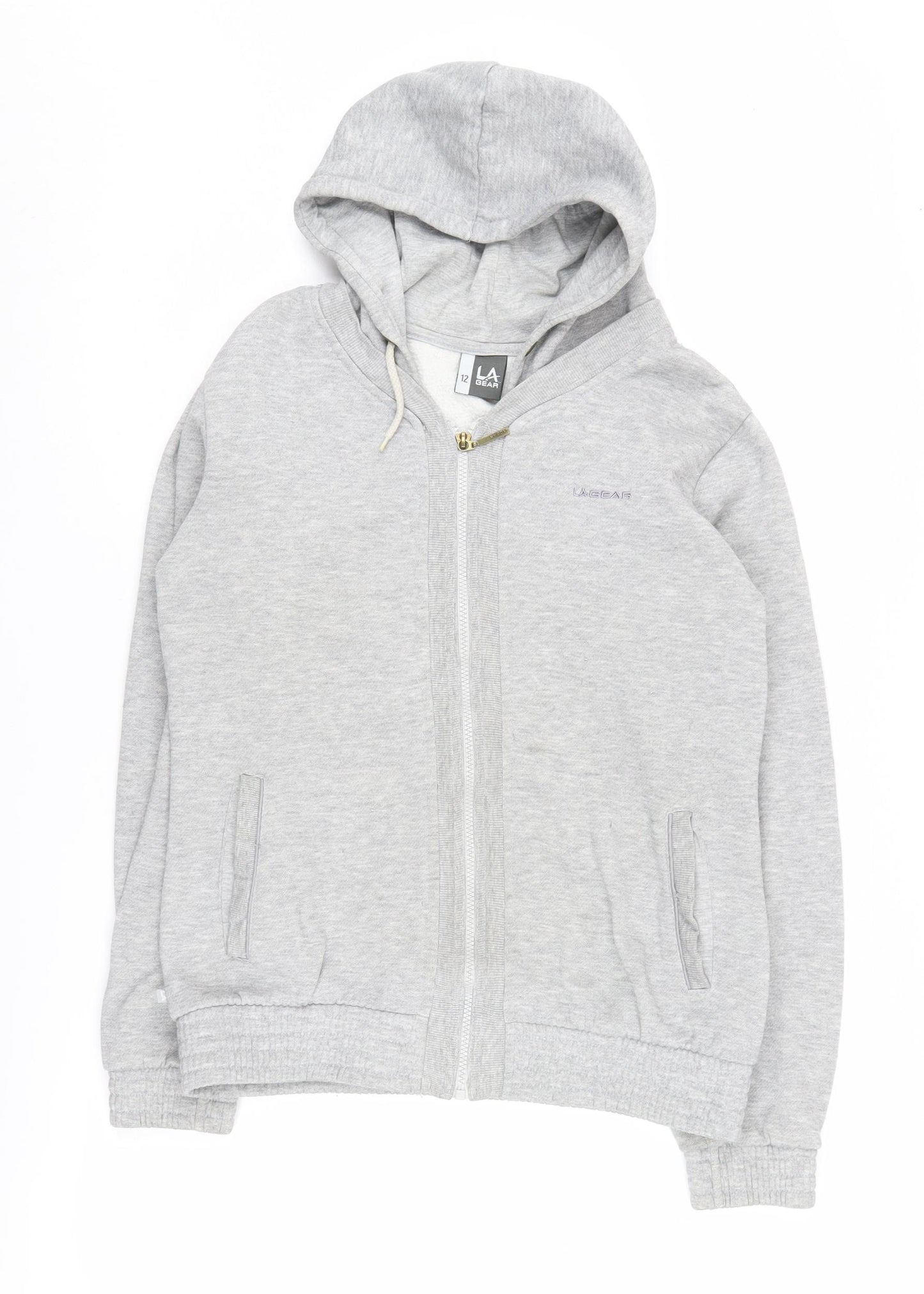LA Gear Women's Grey Full Zip Hoodie Size 12