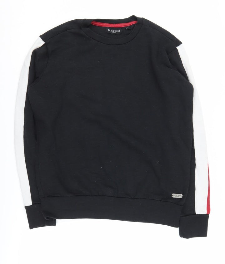 Brave Soul Men's Black Pullover Sweatshirt S