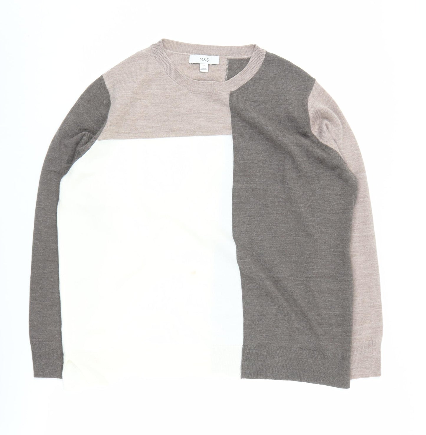 Marks and Spencer Women's Multi-Coloured Jumper Size 14