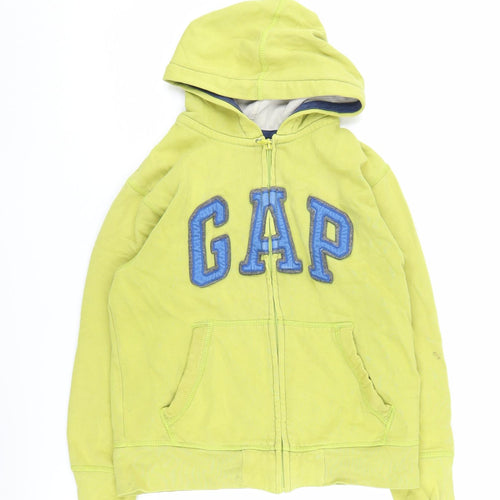 GAP Boys Green Full Zip Hoodie M Logo Casual
