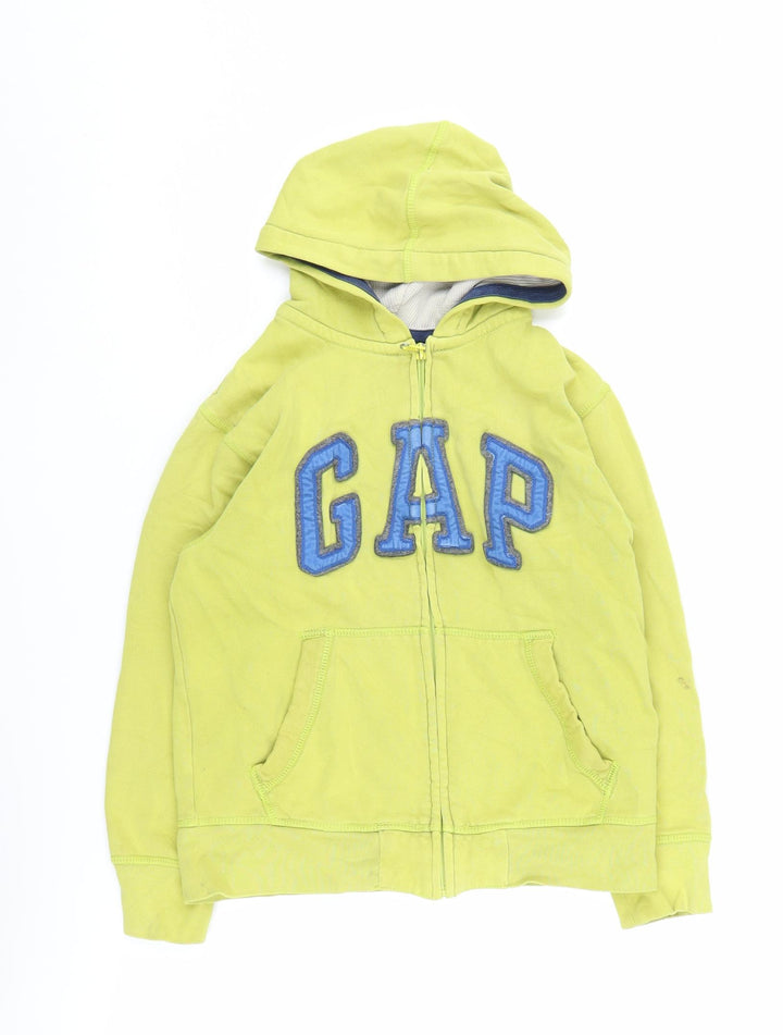 GAP Boys Green Full Zip Hoodie M Logo Casual