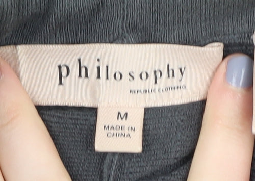 Philosophy Women's Grey A-Line Midi Skirt M