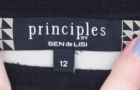 Principles by Ben de Lisi Women's Multicoloured Striped Pullover Jumper Size 12