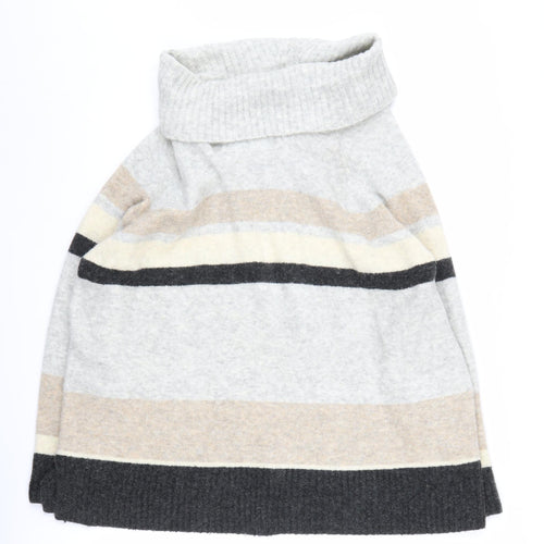 Monsoon Women's Multicoloured Roll Neck Cape Jumper