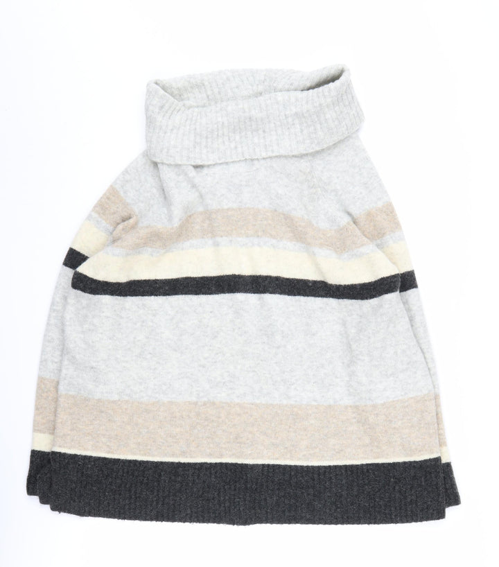 Monsoon Women's Multicoloured Roll Neck Cape Jumper