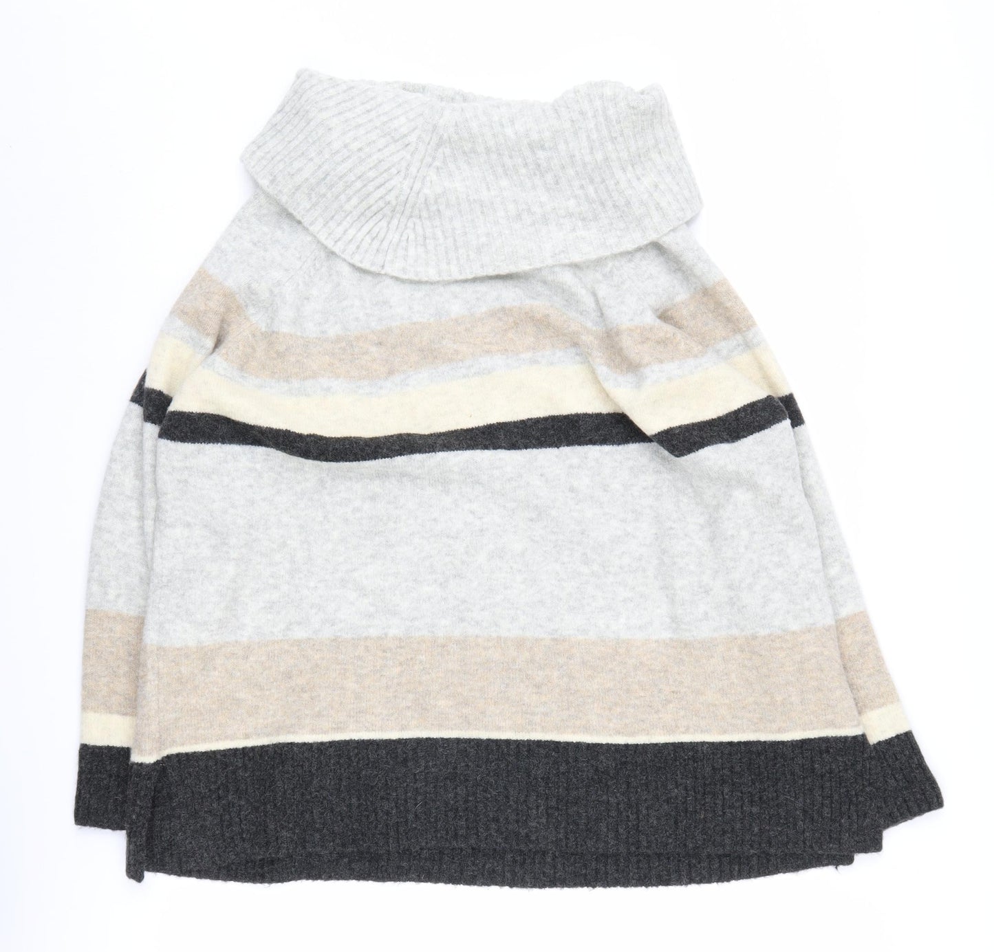 Monsoon Women's Multicoloured Roll Neck Cape Jumper