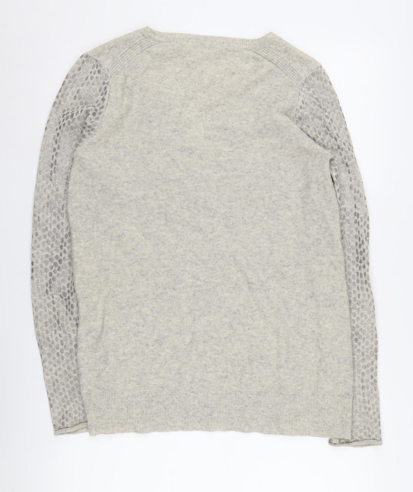 Rebecca Taylor Women's Grey Animal Print Pullover Jumper L