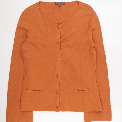 Laura Ashley Women's Orange Cardigan UK 12