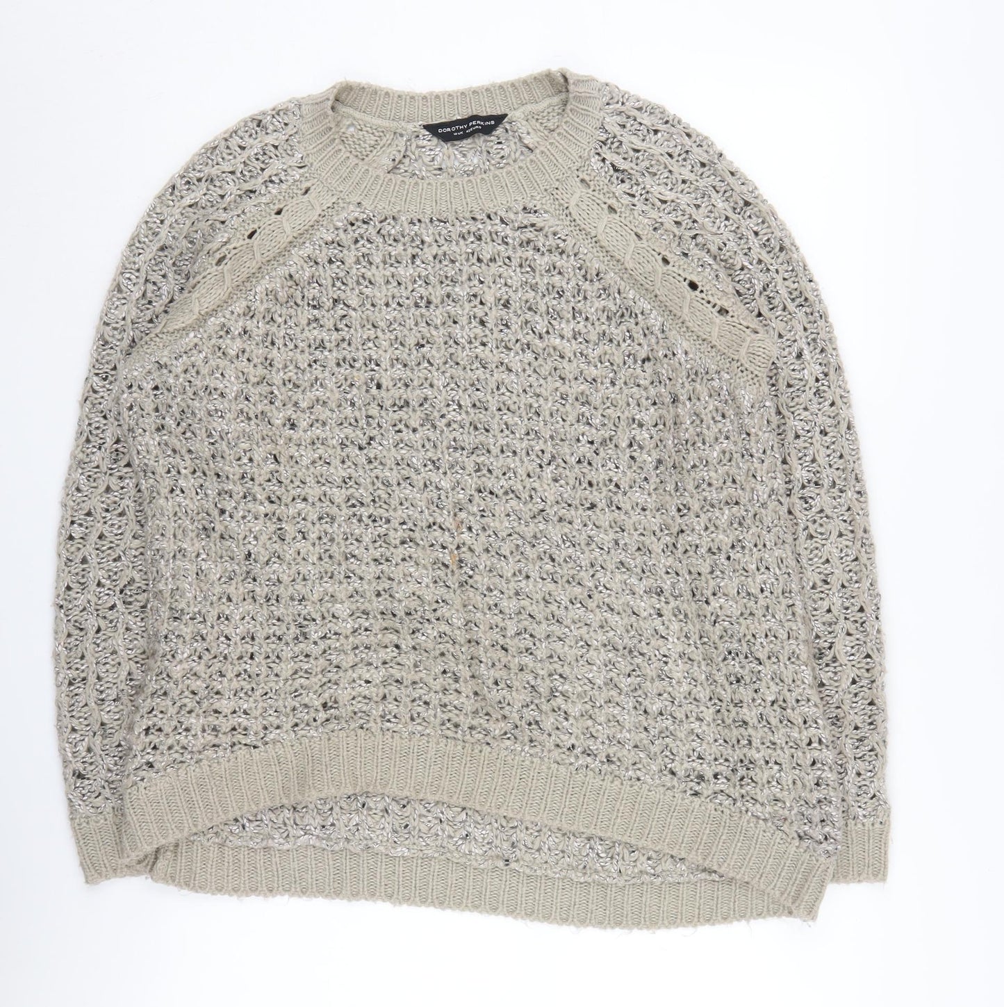 Dorothy Perkins Women's Beige Pullover Jumper Size 14