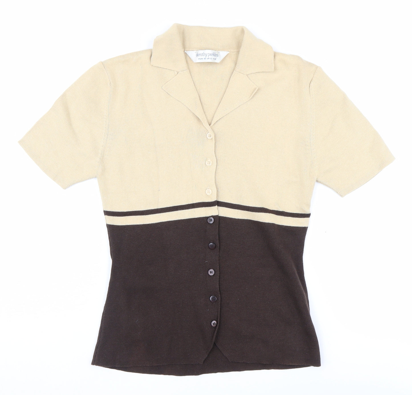 Dorothy Perkins Women's Beige Brown Cardigan UK 12