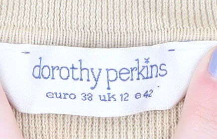 Dorothy Perkins Women's Beige Brown Cardigan UK 12
