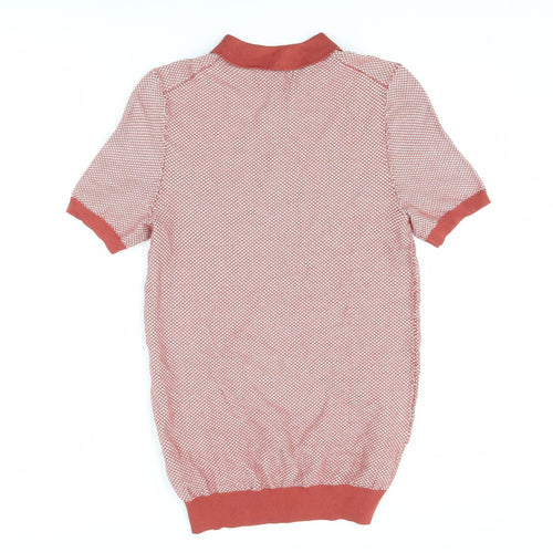 Marks and Spencer Women's Red Polo Shirt XS