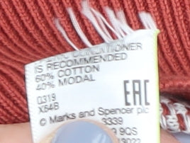 Marks and Spencer Women's Red Polo Shirt XS