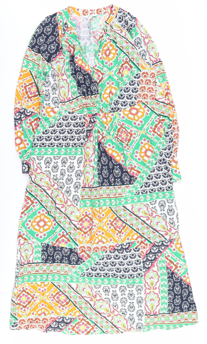Next Women's Multicoloured Patchwork Dress Size 8