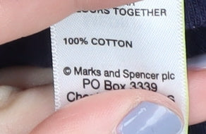 Marks and Spencer Men's Blue Henley Sweatshirt M