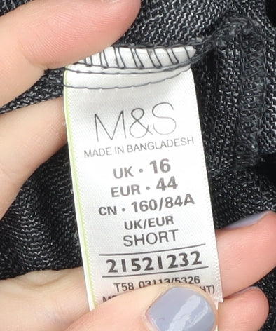 Marks and Spencer Women's Grey Trousers Size 16