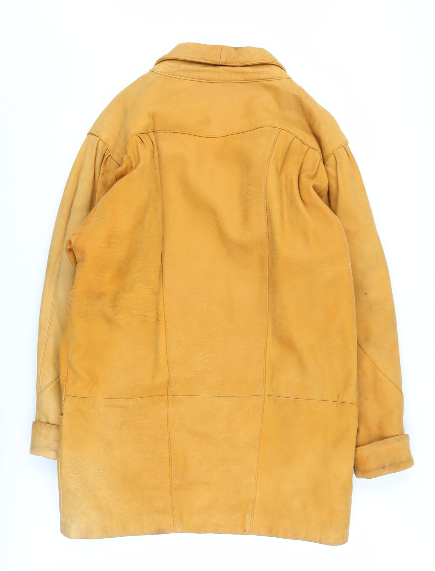 Charra Unisex Brown Leather Overcoat - Small