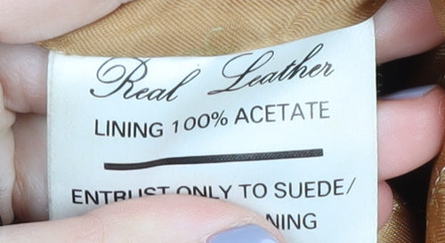 Charra Unisex Brown Leather Overcoat - Small