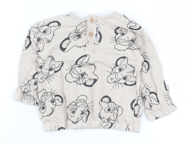 Disney Lion King Beige Unisex Baby Jumper 9-12 Months