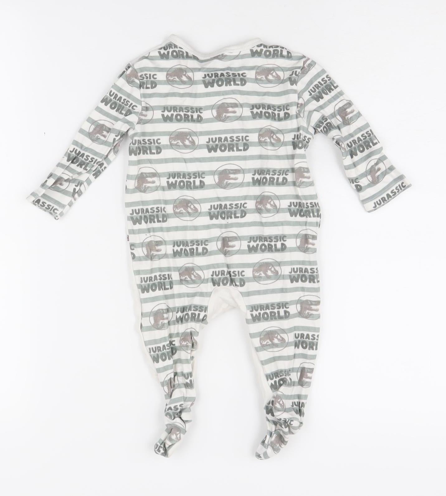 Universal Unisex Baby Jurassic World Babygrow 3-6M White