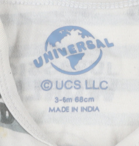 Universal Unisex Baby Jurassic World Babygrow 3-6M White