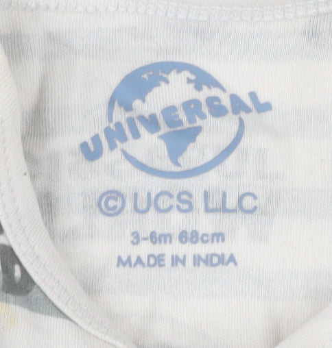 Universal Unisex Baby Jurassic World Babygrow 3-6M White