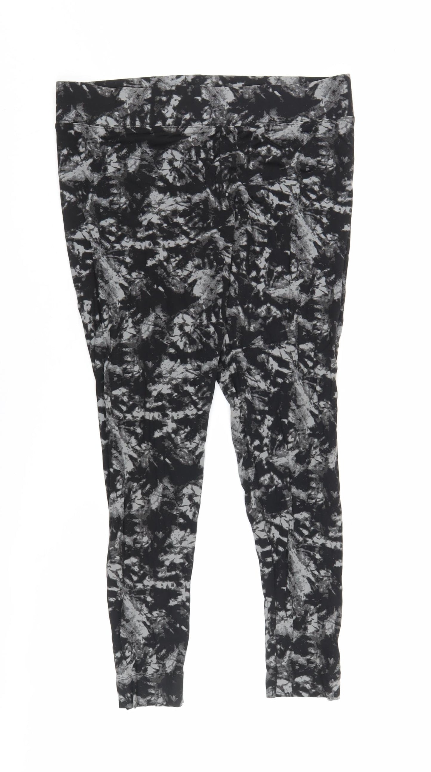 Marks and Spencer Women's Black Tie Dye Ankle Leggings Size 16