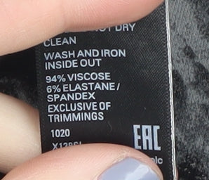 Marks and Spencer Women's Black Tie Dye Ankle Leggings Size 16
