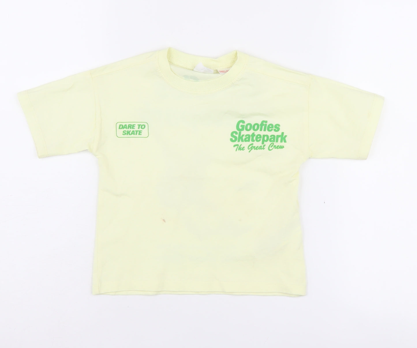 Zara Boys Green Graphic T-Shirt 2-3 Years Short Sleeve