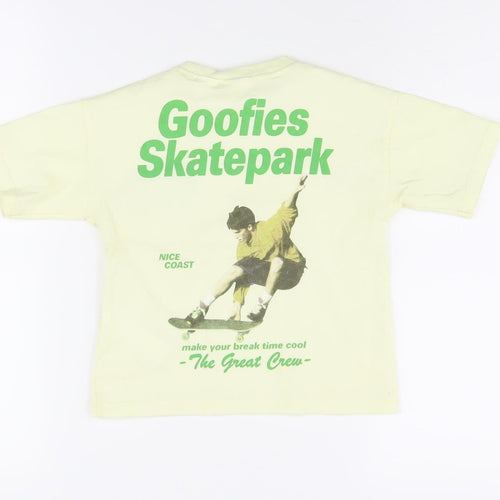 Zara Boys Green Graphic T-Shirt 2-3 Years Short Sleeve