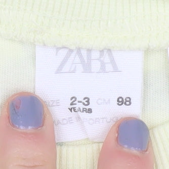 Zara Boys Green Graphic T-Shirt 2-3 Years Short Sleeve