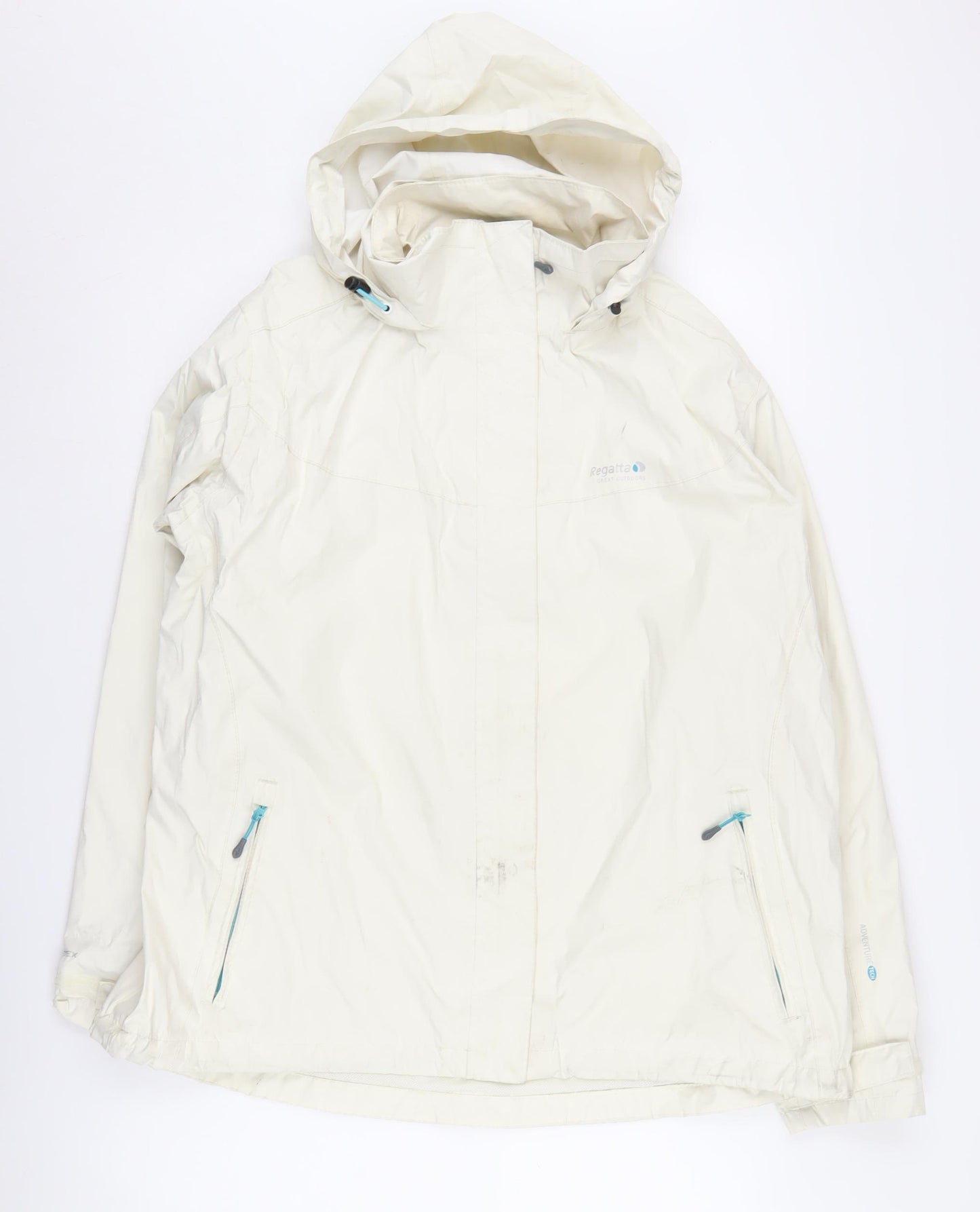 Regatta Women's White Waterproof Hooded Rain Coat Size 20