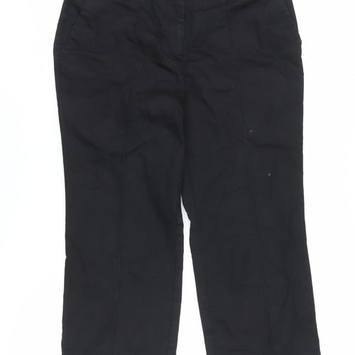 Next Women's Black Trousers, Size 12, Cotton Blend