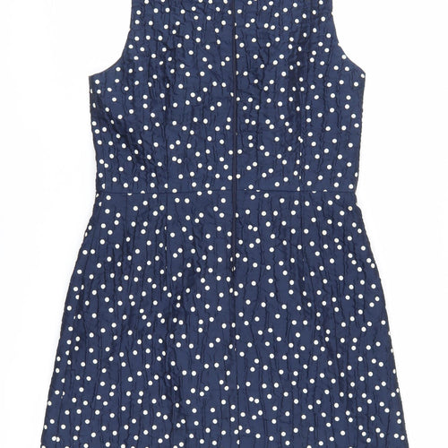 Warehouse Women's Polka Dot A-Line Dress Blue Size 12