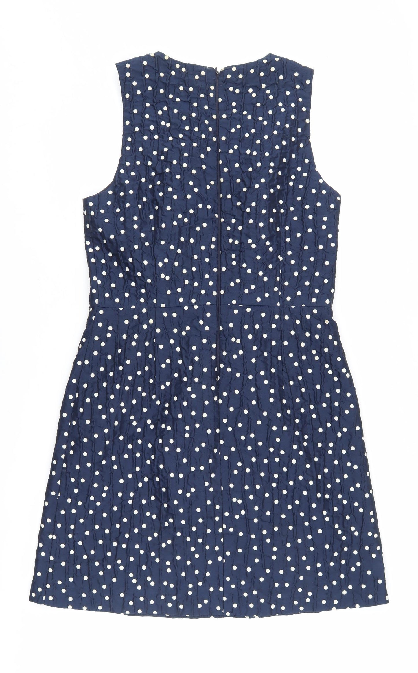Warehouse Women's Polka Dot A-Line Dress Blue Size 12