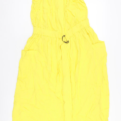 Finery Women's Yellow Slip Dress, Size 10, Casual Spring