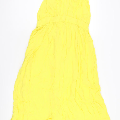 Finery Women's Yellow Slip Dress, Size 10, Casual Spring